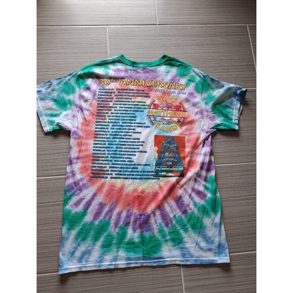 Dave Matthews Band 30th Anniversary Summer Tour 2021 Tie-Dye Concert T-Shirt L - Picture 8 of 10